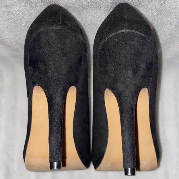 3 inch suede open front booties - Picture 3 of 3